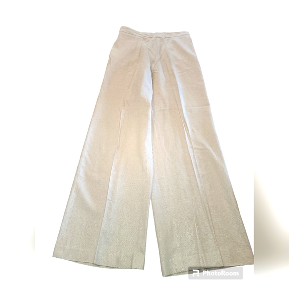 Coldwater Creek sz M linen blend 2-piece pant set tan - Picture 2 of 13